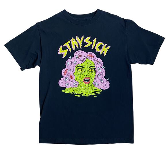 Sick Girls Stay Sick Monster Head Tee Shirt medium - Picture 1 of 3